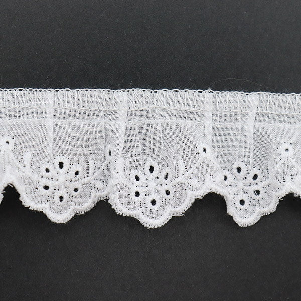 [De la cantidad 5] Lace "Ancho de voluntad de algodón alrededor de 3 cm 2do color 5150F-1"