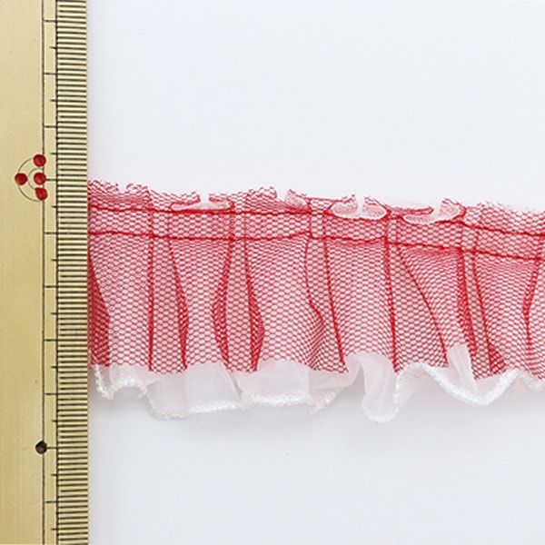 [From quantity 5] Race "Tulle Box Frill 5th Red IR005"