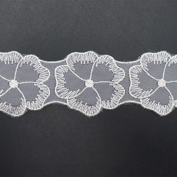 [From quantity 5] RaceRibbonTape "Silver Lamenylon Lace Silver 873003"