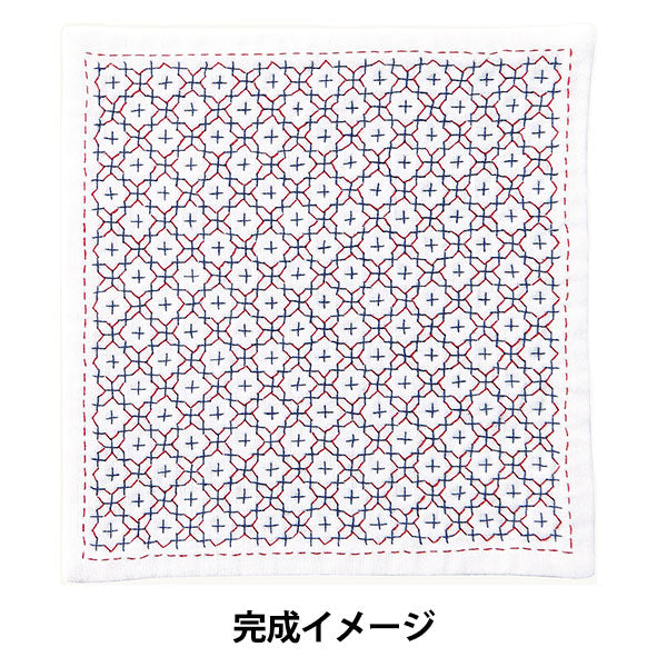 Embroidery kit "SashikoHandkerchief IINE Cross Hanashi HK-4]