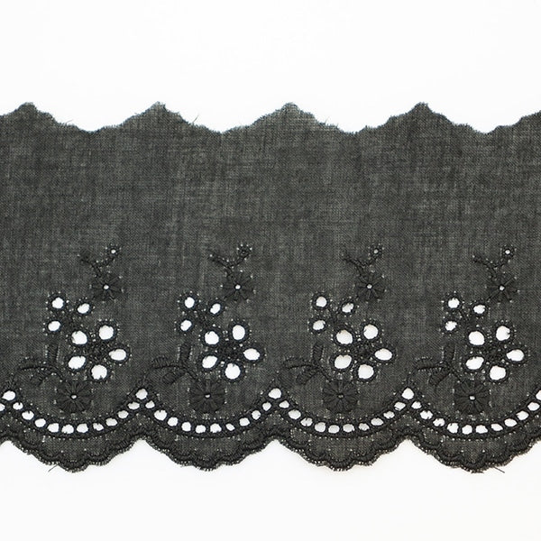 [From quantity 5] RaceRibbonTape "Cotton lace ink 3423-19"