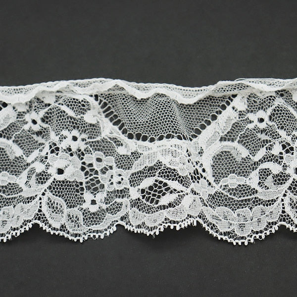 [From quantity 5] RaceRibbonTape "Russell Frill Lace Off White 76804F"