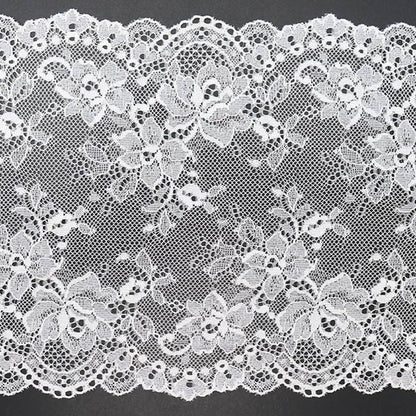 [Aus Quantität 5] Lace Ribon Tape "Russell Spitze weit ab -Weiße FR18020"