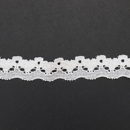 [De la quantité 5] Race Ribon Tape "Stretch Russell Lace Off White F1019"