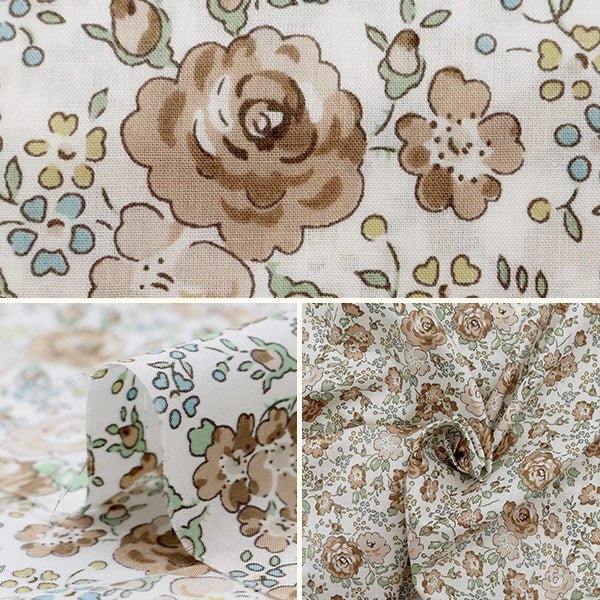 [الكمية من 5] قماش "LIBERTY Liberty Print Tana Lawn Félicité Beige 3637113J21B" [Yuzawaya Original]