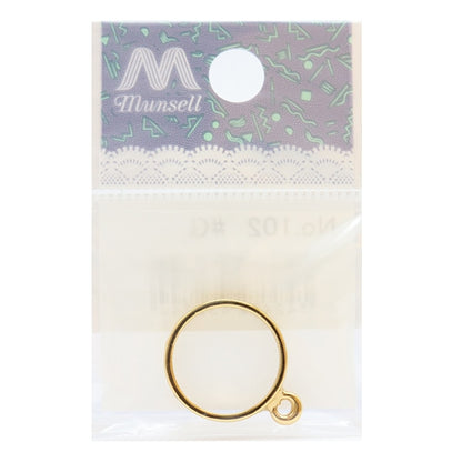 Piezas de resina "Marco de resina Round Gold 1 Piece No.102"