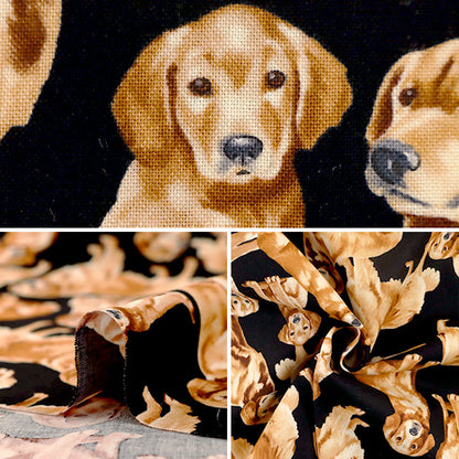 [الكمية من 5] قماش "Inkjet Print Golden Retriever C4892-GOLDEN" قطن أمريكي