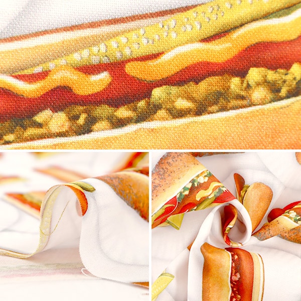 [الكمية من 5] قماش "Inkjet Print Hot Dog 19783-202" قطن أمريكي