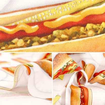 [De la quantité 5] tissu "Hot-dog à imprimé à jet d'encre 19783-202" USA Cotton