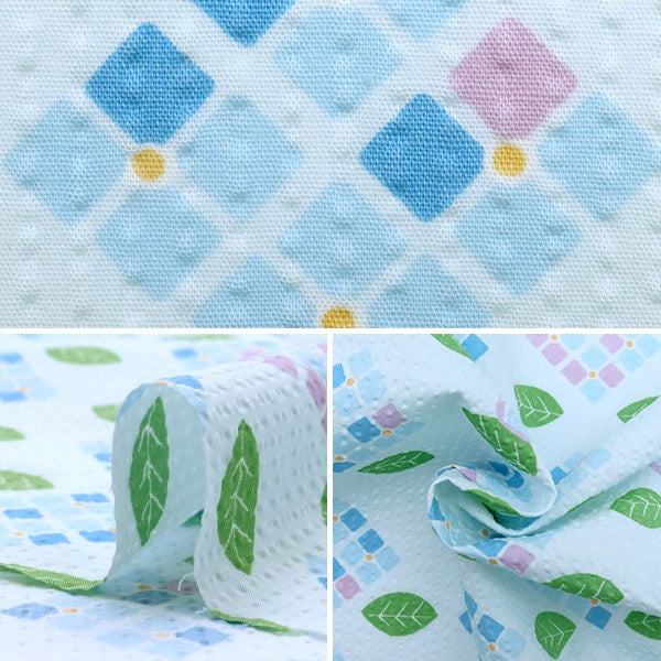 [From quantity 5] Fabric "Ripple Children's Ekubo Series Color Hydrangea BL ECB-47"