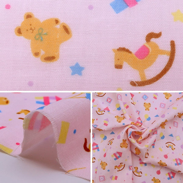 [From quantity 5] Fabric "Yawara double gauze favorite baby toy pink OKBF-35"