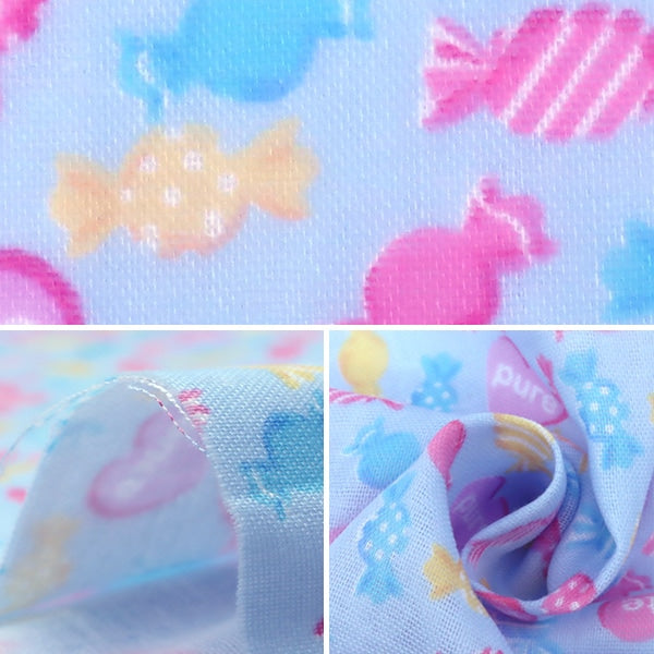 [From quantity 5] Fabric "Yawara Double Gauze Favorite Baby Candy Blue OKBF-38"