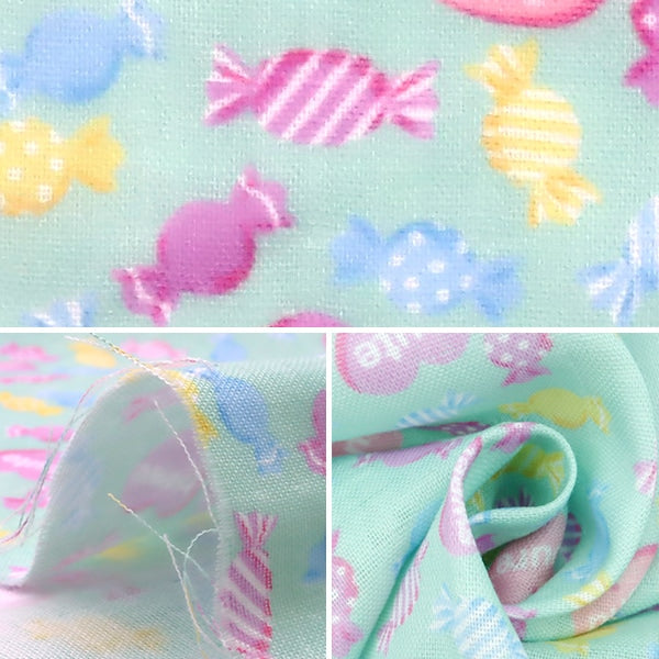 [De la cantidad 5] Fabric "Yawara Doble Gasza Candy Green Green Okbf-38"