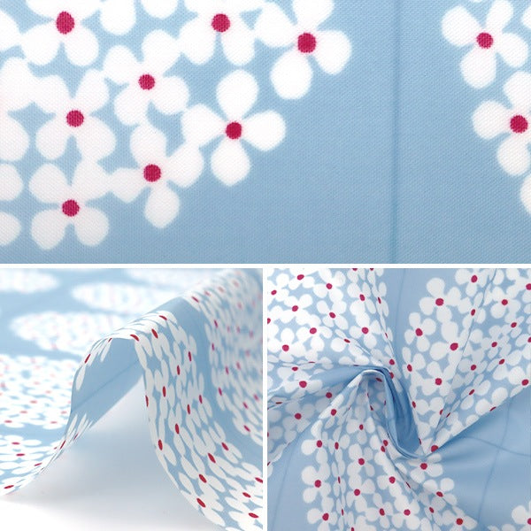 [From quantity 5] Fabric "nylonTaffeta Hydrangea Light Blue Up5768-B COTTON KOBAYASHI