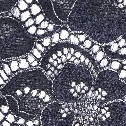 [Dalla quantità 5] nastro ribon razza "Stretch Lace 2020 Pattern floreale Navy IK262326R-6"