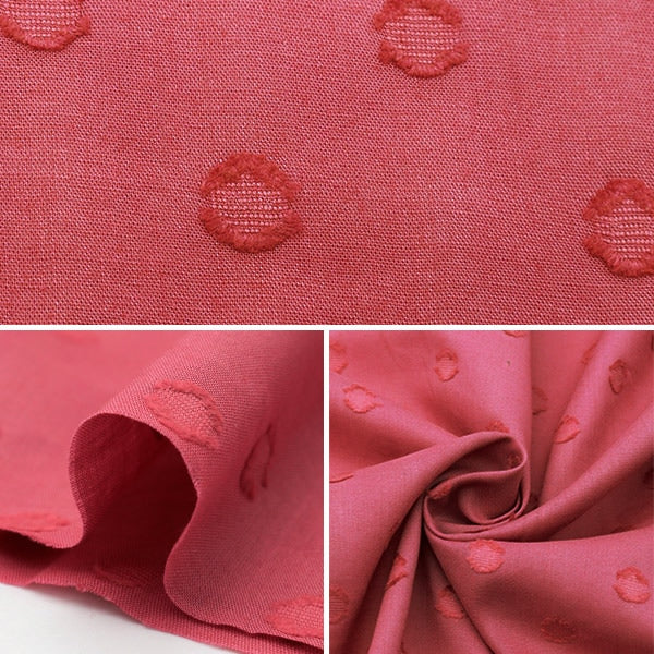 [De la quantité 5] tissu "60 coutumes (point de point) rose foncé ia-cutvl-dpk"