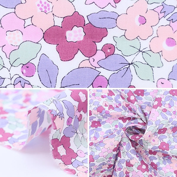 [Aus Menge 5] Stoff "Liberty Liberty Print Tanalone Betzy Berry 36302107-J21B" [YuzawayaOriginal】