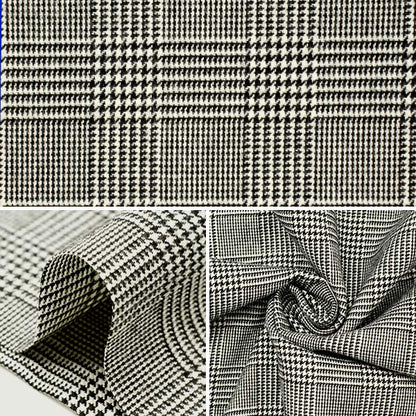 [De la quantité 5] tissu "T / R Brackaged Check Glen Check Black Trc8000-02"