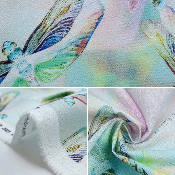 [From quantity 5] Fabric "Inkjet Print Dragonfly T4905-135"