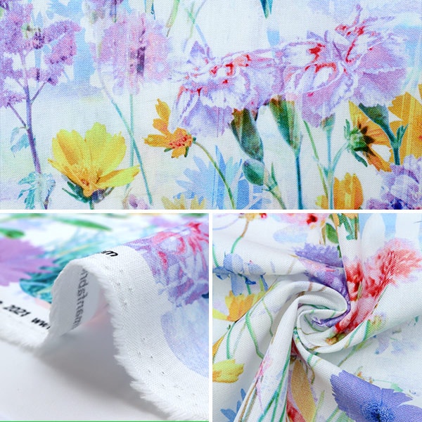 [From quantity 5] Fabric "Inkjet print flower garden T4906-145"