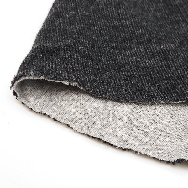 [Dalla quantità 5] Tessuto "W/NYW Face Jersey D Grey X Grey YG11044-1"