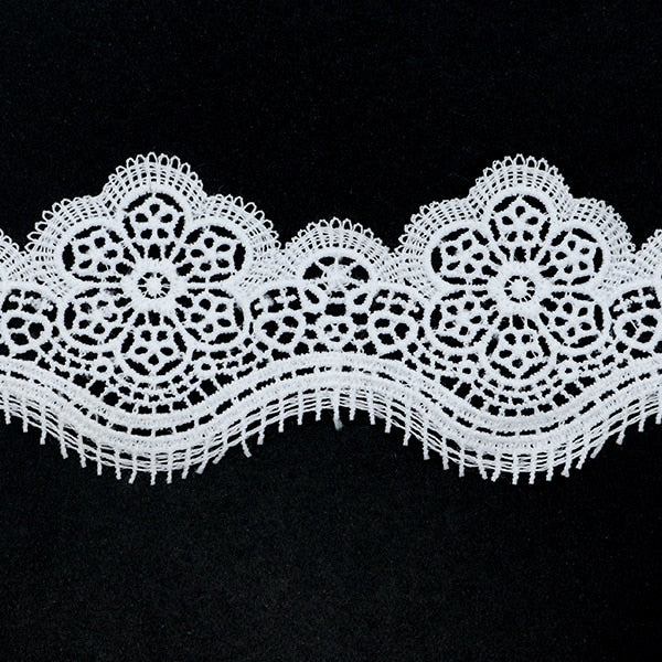 [De la cantidad 5] Raza "Lace White aproximadamente 4.5 cm de ancho Isy-6-21-8"