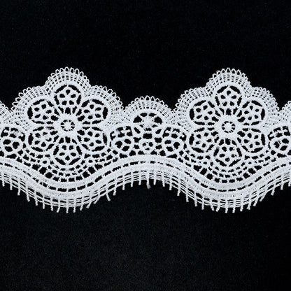 [De la cantidad 5] Raza "Lace White aproximadamente 4.5 cm de ancho Isy-6-21-8"