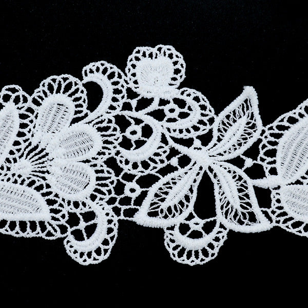 [From quantity 5] Race "Lace White Approximately 8cm Width ISY-6-21-34"