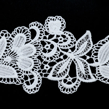 [De la cantidad 5] Raza "Lace White aproximadamente 8 cm de ancho Isy-6-21-34"