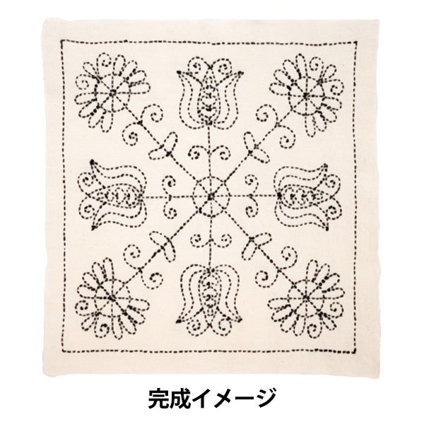 刺しゅうキット 『手縫いの花ふきんキット SASHIKO WORLD Hungary チューリップとケシの花 KSW-009』 Tulip チューリップ