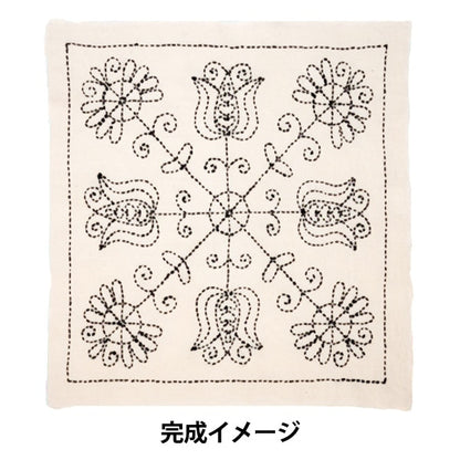 Embroidery kit "Hand-sewn flower towel kit SASHIKO WORLD HUNGARY Tulip and Piss Hana KSW-009" TULIP Tulip