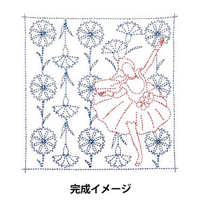 刺绣套件“手工缝制花fukin套件sashiko sashiko world France Odoriko和Yagi Kikikiku KSW-018” Tulip Tulip