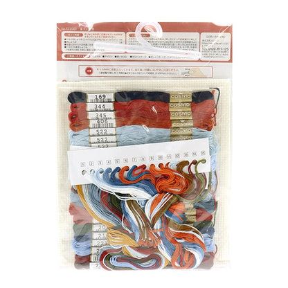 Комплект для вышивки "Сегуру сезон и японский ландшафт Akihito и осенние листья 522003" Лекен Lecien Cosmo Cosmo