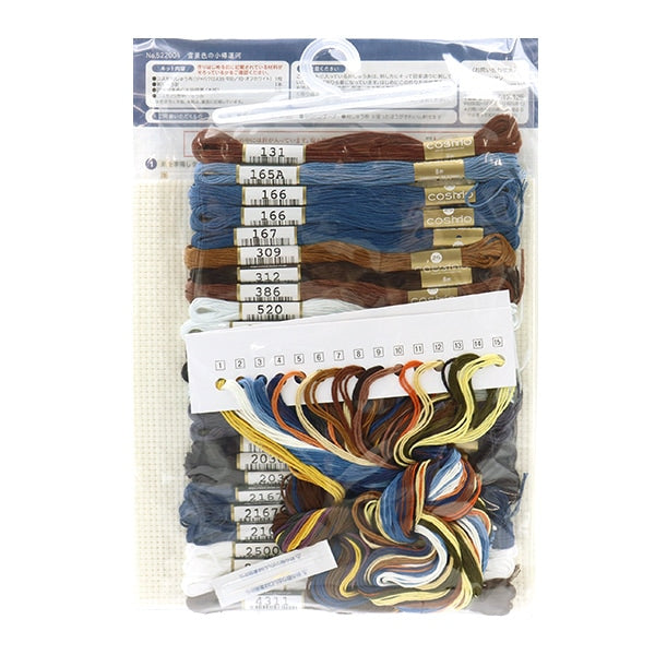 Комплект для вышивки «Сезон мегуру и японские пейзажи Зимний снежный снежный канал Otaru Canal 522004" Лекен Lecien Cosmo Cosmo