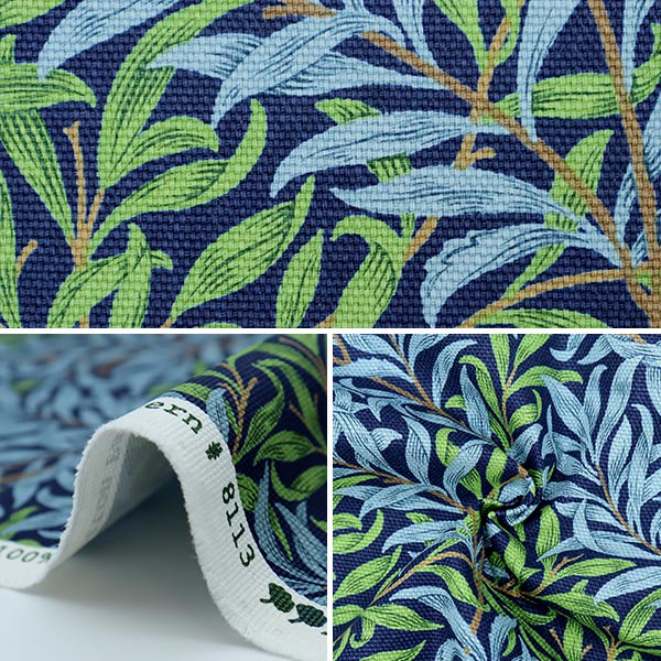 [From quantity 5] Fabric "Moda Best of Morris Best of Morris Oxford Willow Bow Deep Blue 8113-44T]