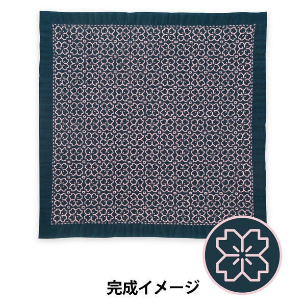 刺绣套件“ Sashiko Kit Kit Kit Hana no Hana Sakura Flower AI SK-411” Olympus