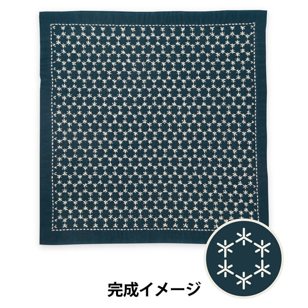 刺绣套件“ Sashiko Kit Kit Kitako Hana no Hana Kakugame Shikou Tsunagi AI SK-413” Olympus