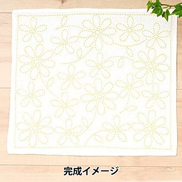 Embroidery kit "SashikoKit Fukin Flower 00125-09] Harawoolhara wool