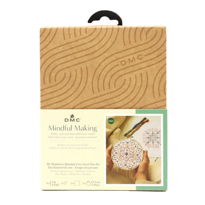 Kit di ricamo "Mind Fulnes Meditive Mandala Cross Stitch Deukit BK1953" DMC Diementsea