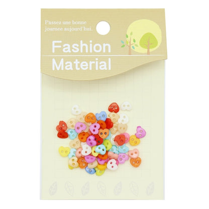 Button "Plotton Mix Heart about 6.2mm 60 pieces PH60"