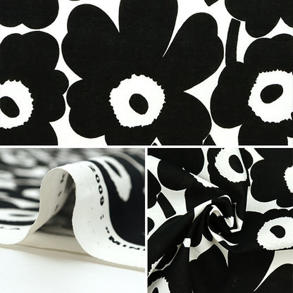 [수량 5에서] 천・원단 "Marimekko Mini Unikko Black 066475-190 (핀란드에 의해 만들어진)"