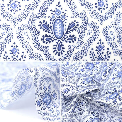 [From quantity 5] Fabric "Souleiado SoleAdo Laminet Lave Dorian Blue SLFR-35B"