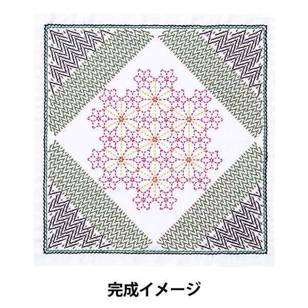 Stickerei Kit "Sashiko Kit Hanabin la Bouquetiere Nadeshiko SK-429" Olympus Olim Pass