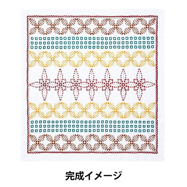 Kit de broderie "Kit Sashiko Hanabin La Bouquetiere Poenacia SK-431" Olympus Olim Pass