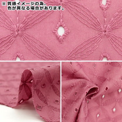 [De la cantidad 5] Fabric "Eyetet Lace Dandelion Off-White KOF-49-OW"