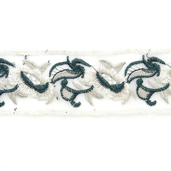 [De la cantidad 5] ArtilleraRibete "bordadoRibete Blanco alrededor de 4.5cm isy-6-21-165"