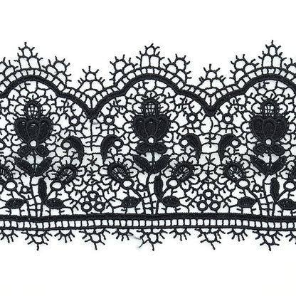 [Aus Menge 5] RasseFarbbandKlebeband "Spitze schwarz ungefähr 8,5 cm Breite ISY-6-21-172"