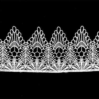 [Aus Menge 5] RasseFarbbandKlebeband "Spitze weiß ungefähr 5 cm Breite ISY-6-21-173"