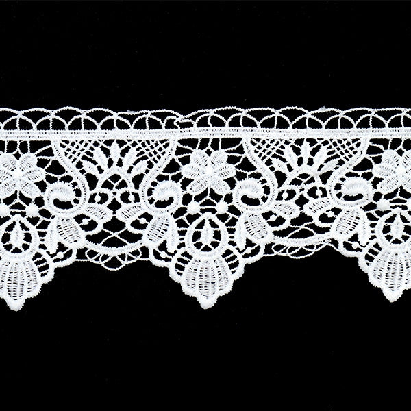 [Aus Menge 5] RasseFarbbandKlebeband "Spitze weiß ca. 6 cm Breite ISY-6-21-174"