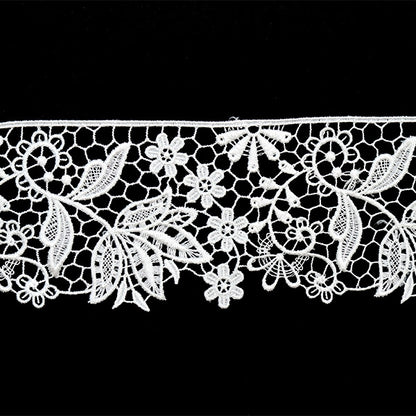 [Aus Menge 5] RasseFarbbandKlebeband "Spitze weiß ungefähr 6,5 cm Breite ISY-6-21-176"